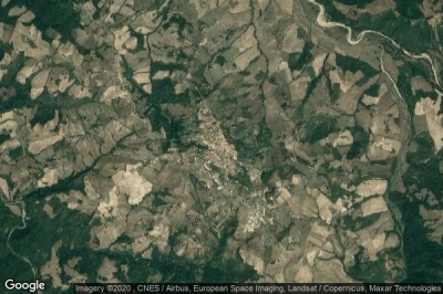 Vue aérienne de Pomarance
