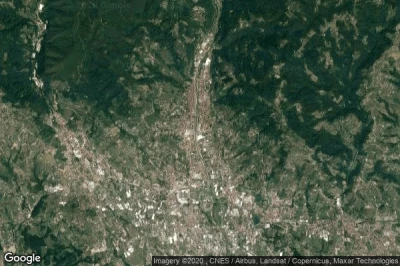 Vue aérienne de Pescia