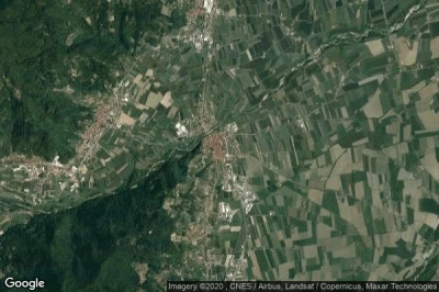 Vue aérienne de Costigliole Saluzzo
