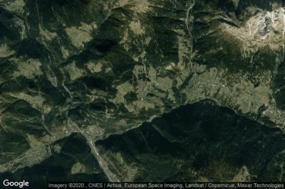 Vue aérienne de Colle Santa Lucia