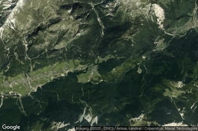 Vue aérienne de Cima Sappada