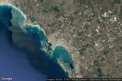 Vue aérienne de Porto Cesareo
