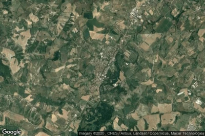 Vue aérienne de Castrocaro Terme