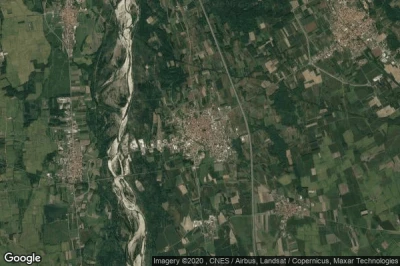 Vue aérienne de Carpignano Sesia