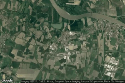 Vue aérienne de Brescello