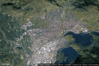 Vue aérienne de Bolzano