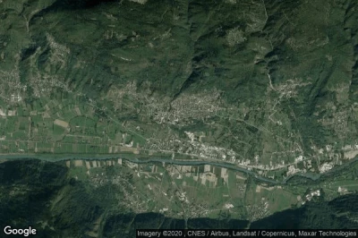 Vue aérienne de Berbenno di Valtellina