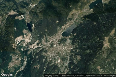 Vue aérienne de Baselga di Pine