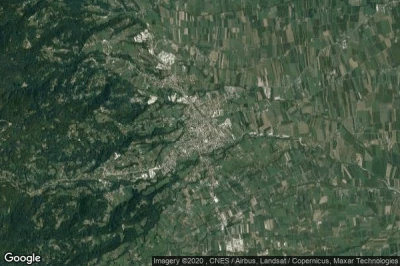 Vue aérienne de Bagnolo Piemonte