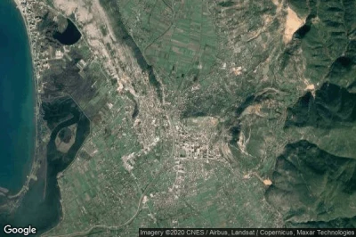 Vue aérienne de Lezhe