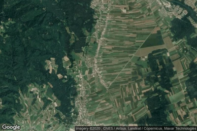 Vue aérienne de Žabnica