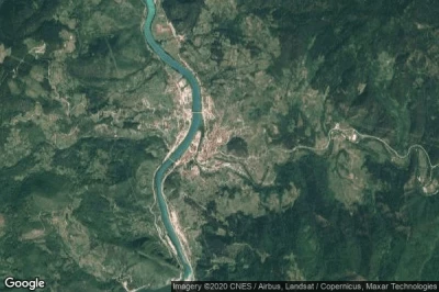 Vue aérienne de Visegrad