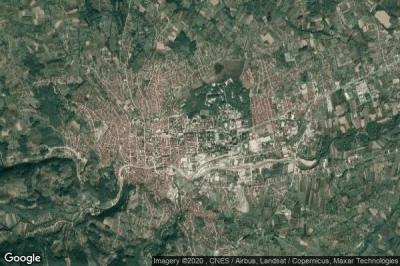 Vue aérienne de Valjevo