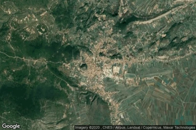 Vue aérienne de Sinj