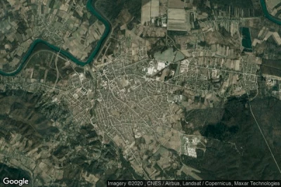 Vue aérienne de Petrinja