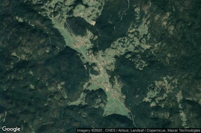 Vue aérienne de Hrib-Loski Potok