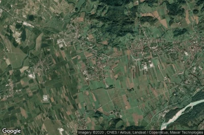 Vue aérienne de San Lorenzo Isontino