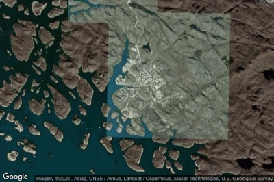 Vue aérienne de Paamiut