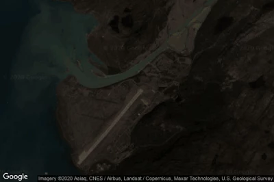 Vue aérienne de Narsarsuaq