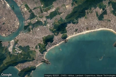 Vue aérienne de Guarujá