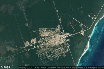 Vue aérienne de Tulum