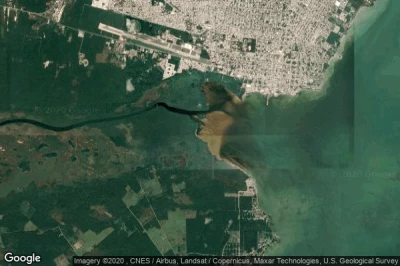 Vue aérienne de Boca Río Hondo