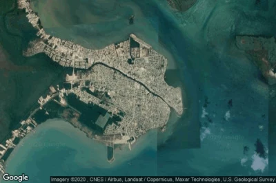 Vue aérienne de Belize City