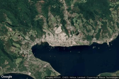Vue aérienne de Puerto Quellon