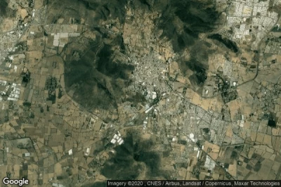 Vue aérienne de Tlajomulco de Zuniga