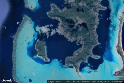 Vue aérienne de Vaitape
