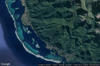 Vue aérienne de Teahupoo