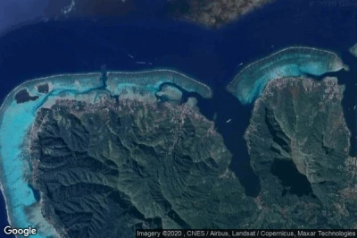 Vue aérienne de Papetoai