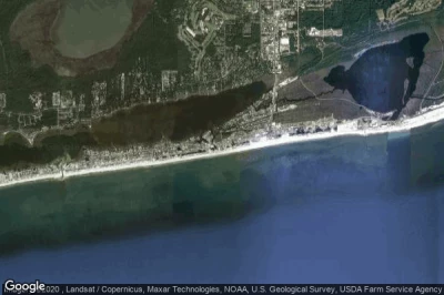 Vue aérienne de Gulf Shores