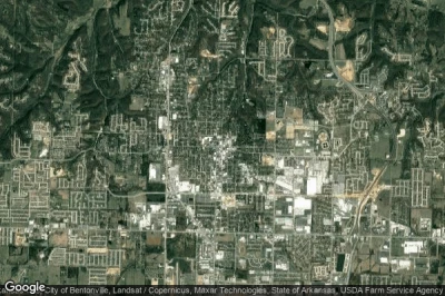 Vue aérienne de Bentonville