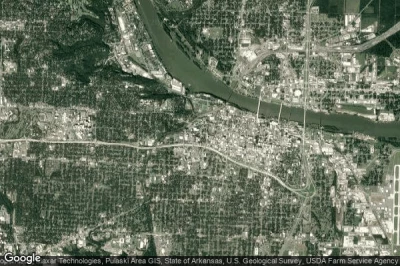 Vue aérienne de Little Rock