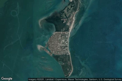 Vue aérienne de Key Biscayne