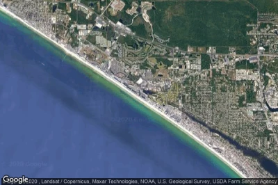 Vue aérienne de Panama City Beach