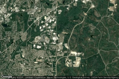 Vue aérienne de Muscogee County