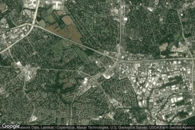 Vue aérienne de Hurstbourne Acres