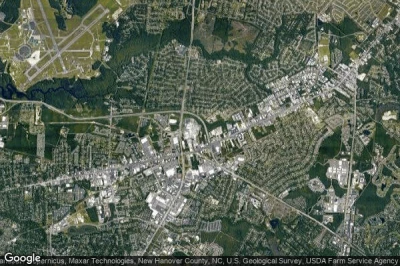 Vue aérienne de New Hanover County