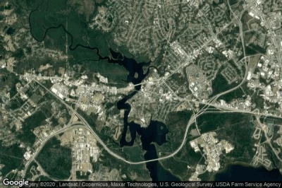 Vue aérienne de Onslow County