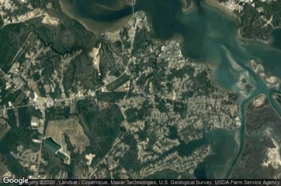 Vue aérienne de Sneads Ferry
