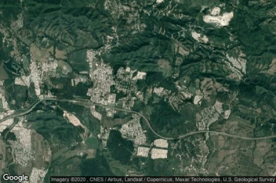Vue aérienne de Juana Díaz Municipio