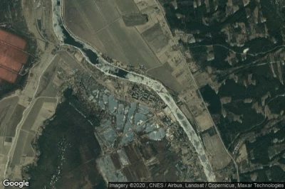 Vue aérienne de Kalnciems