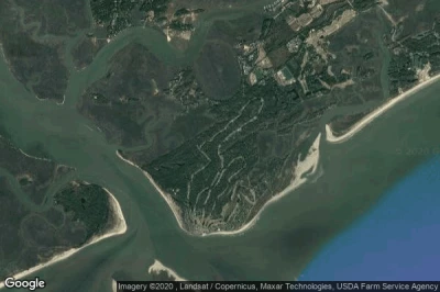 Vue aérienne de Seabrook Island