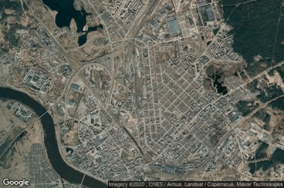 Vue aérienne de Daugavpils