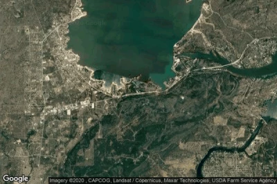 Vue aérienne de Buchanan Dam