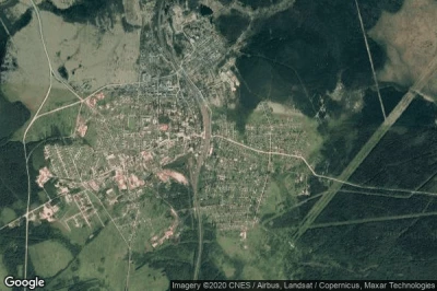 Vue aérienne de Vozhega
