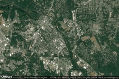 Vue aérienne de City of Fredericksburg