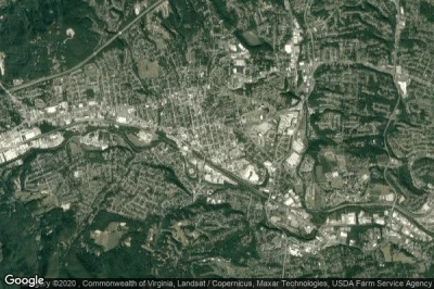 Vue aérienne de Roanoke County